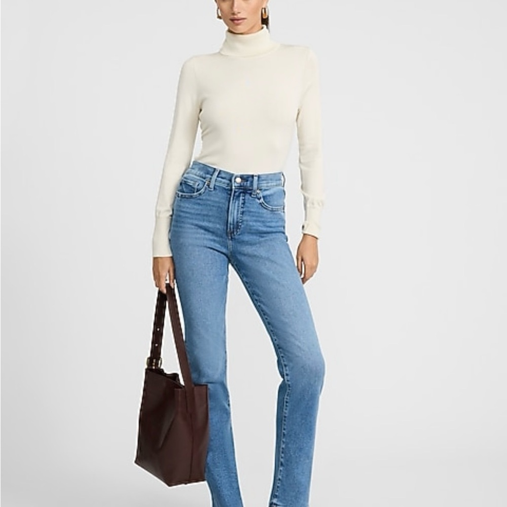 Express Light Blue 90s Slim Super High Rise Women's Jeans